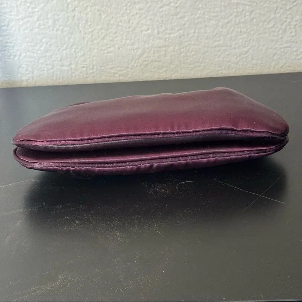 Newport News Deep Purple Berry Satin Clutch NWT